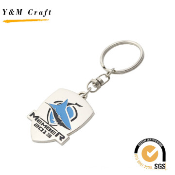 Special Design Debossed Logo Metal Keychain with Two Color (Y03788)